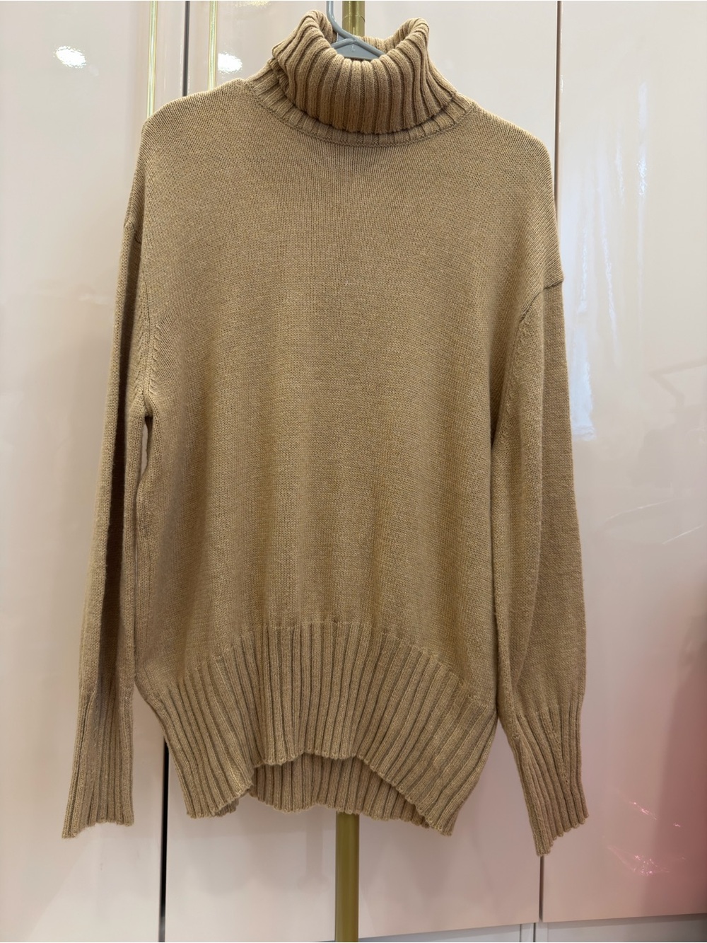 a new day Oversized Turtleneck Sweater in Beige